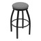 Holland Bar Stool Co 30" Swivel Bar Stool, Black Wrinkle, Canter Grey Seat 80230BW007 - alternate 1
